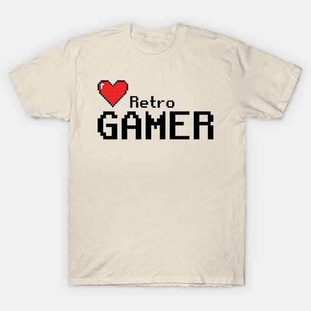 8 Bit Old School Gamer 16 Bit Gaming Retro Vintage T-Shirt by Kuehni